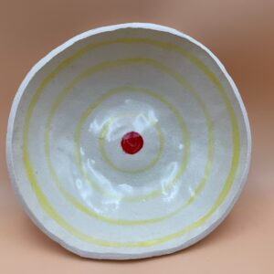 Stor stribet skål i stentøj | ByLine Ceramics