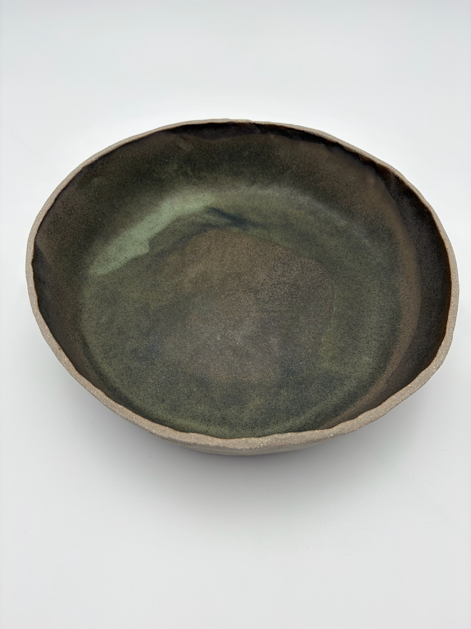 Stor håndlavet skål med skiferglasur | Skumring | ByLine Ceramics